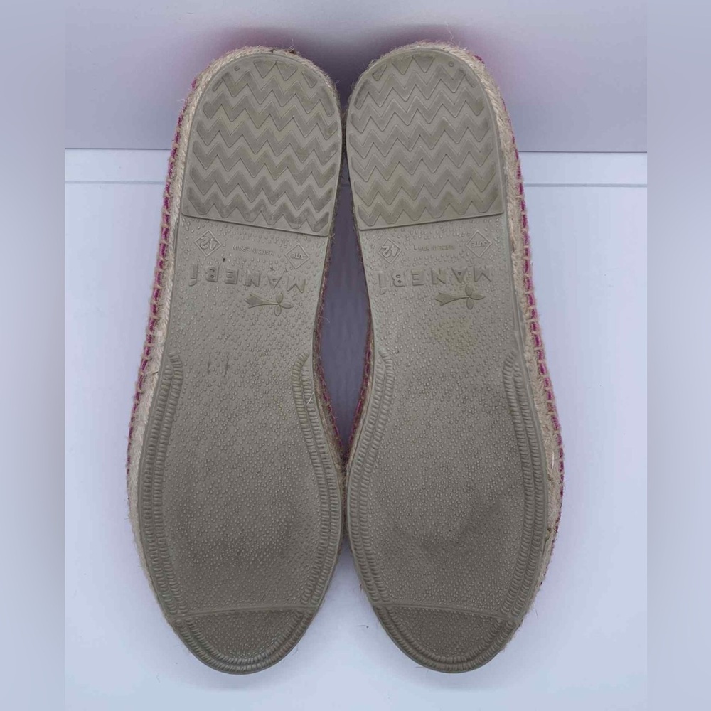 MANEBI Hamptons Suede Espadrilles Pink Jute Sole Women’s Shoes Size 42 (US 12) - Picture 7 of 9